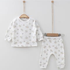 OBABY UNISEX MANTAR BASKILI 2Lİ TAKIM